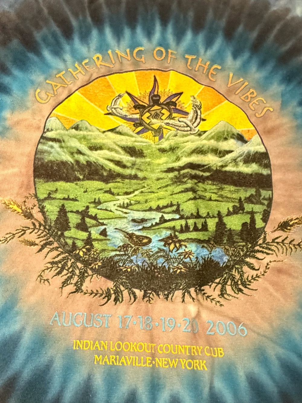 Vintage 2006 Gathering of the Vibes Festival Tie Dye T-Shirt 2X - Picture 2 of 6